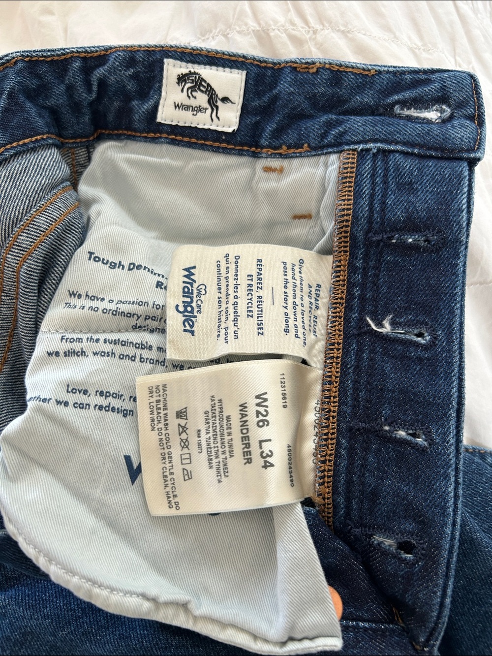 Wrangler Dark Blue High-Rise Flare Jeans - Picture 7 of 7